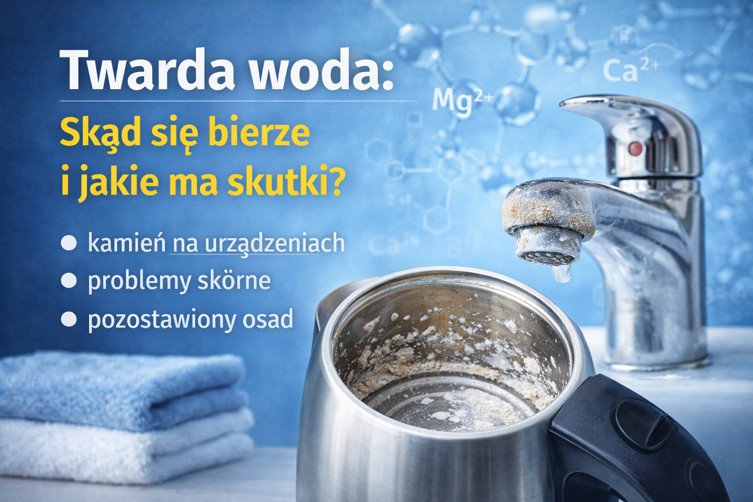 Twarda woda – osad z kamienia w czajniku i na armaturze